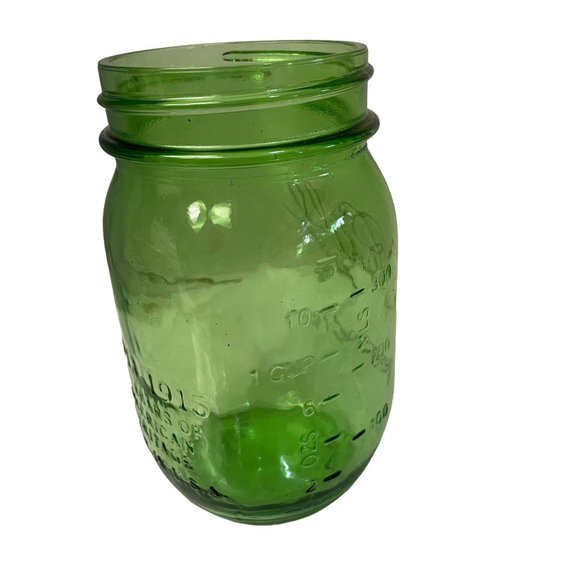 Vintage Ball MASON‎ Jar Glass Modern Design Green Container 500ML Green 5 3/4" - Picture 4 of 8